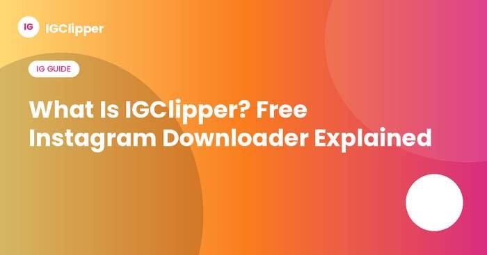 What Is IGClipper? Free Instagram Downloader Explained